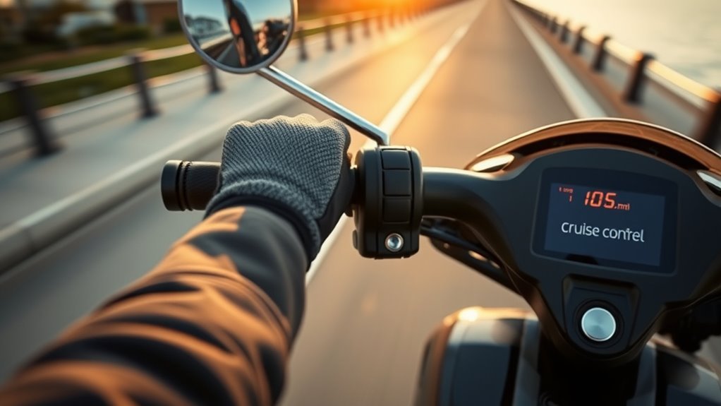 How to Use Cruise Control on an Electric Scooter electric scooter rider using cruise control on an open path