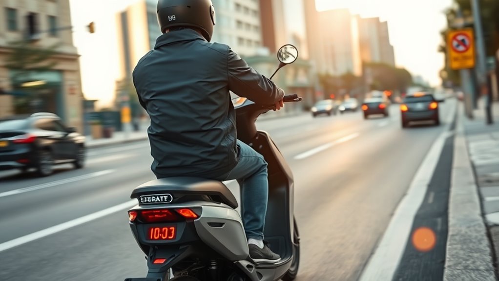 What Is the Legal Speed Limit for an Electric Scooter? Electric scooter rider following New York City's 15 mph speed limit