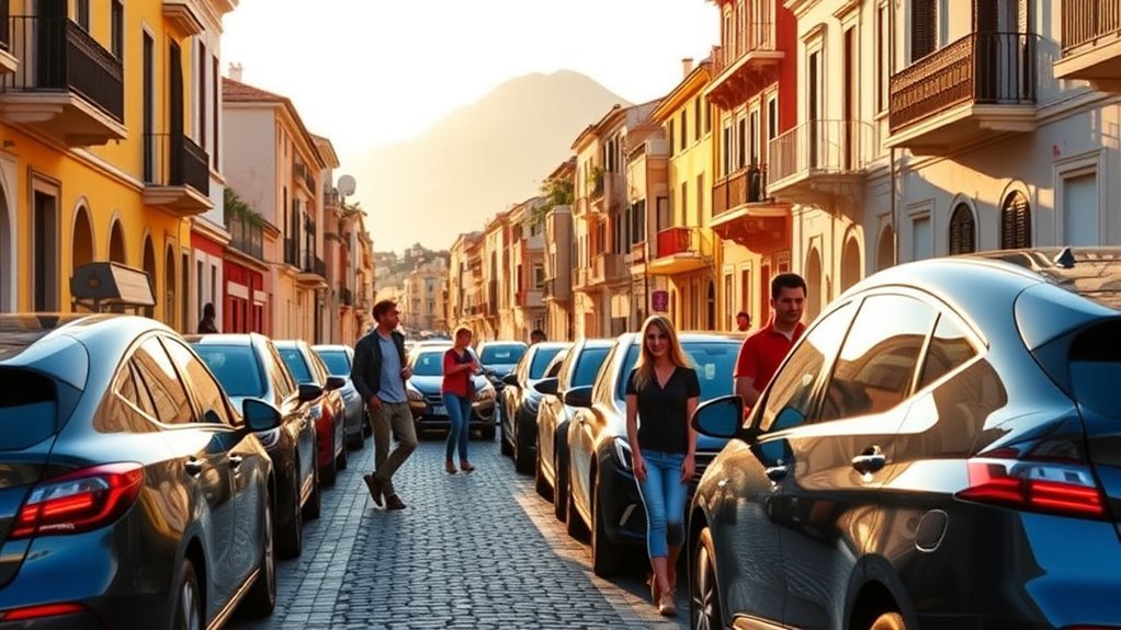 traveler exploring roads and destinations near Naples by rental car