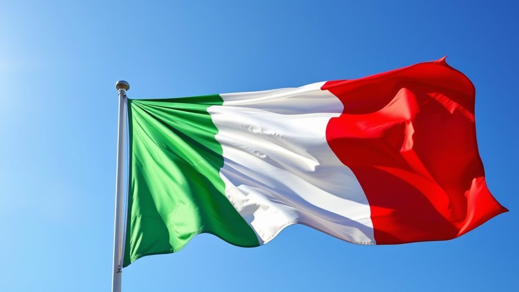 10 Interesting Facts About the Italian Flag Italian tricolor flag with green, white, and red vertical bands