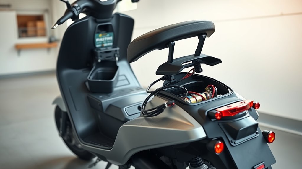 Lithium-ion battery pack and cell architecture inside an electric scooter chassis