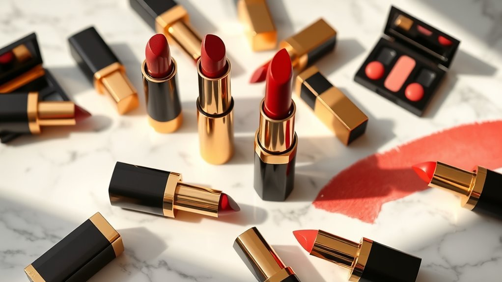 Italian lipstick brands in red, nude, berry, and glossy shades
