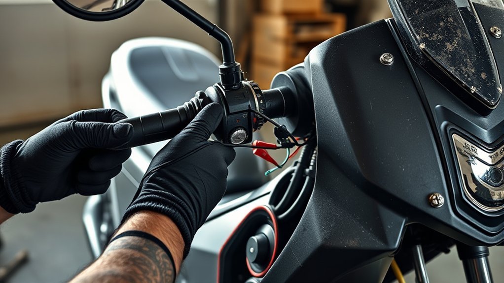 Electric scooter motor hall sensor and controller wiring inspection for E4 error code troubleshooting