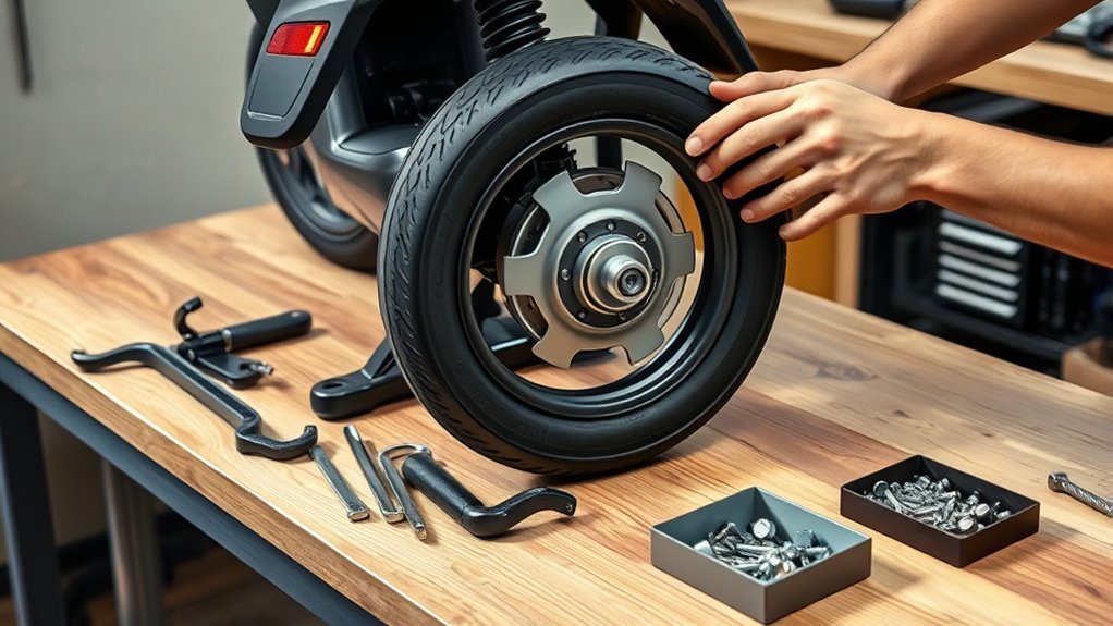 prepare scooter for maintenance
