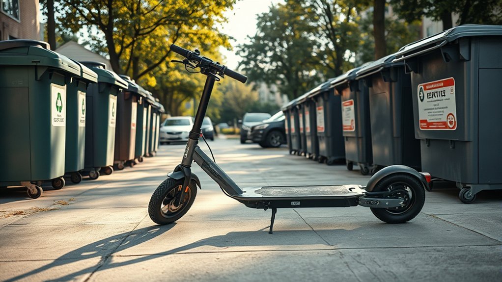 Electric scooter prepared for responsible e-waste recycling