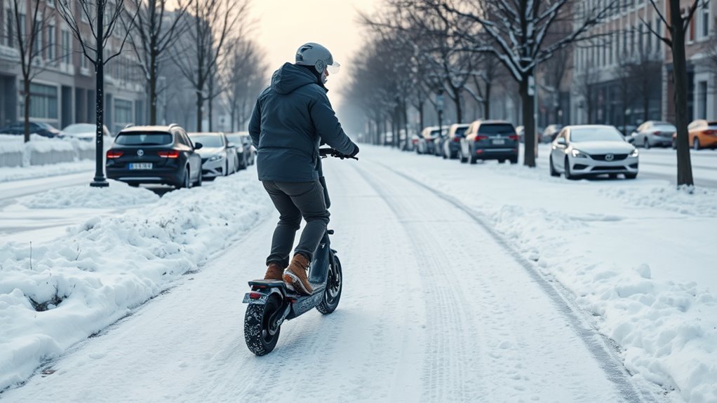 Can You Ride an Electric Scooter in the Snow? ride cautiously in snow