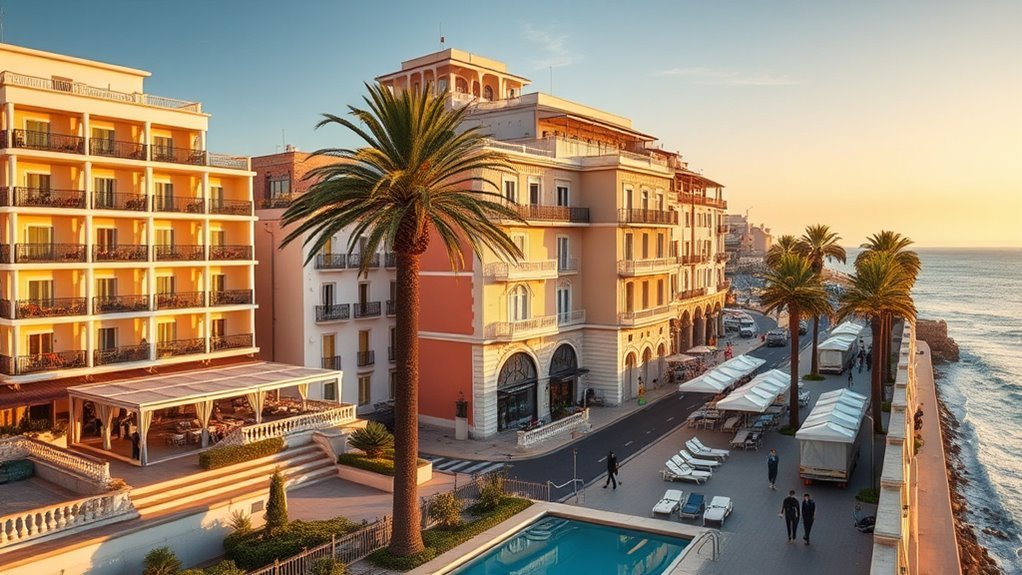 Beachfront and city hotels in Rimini, Italy