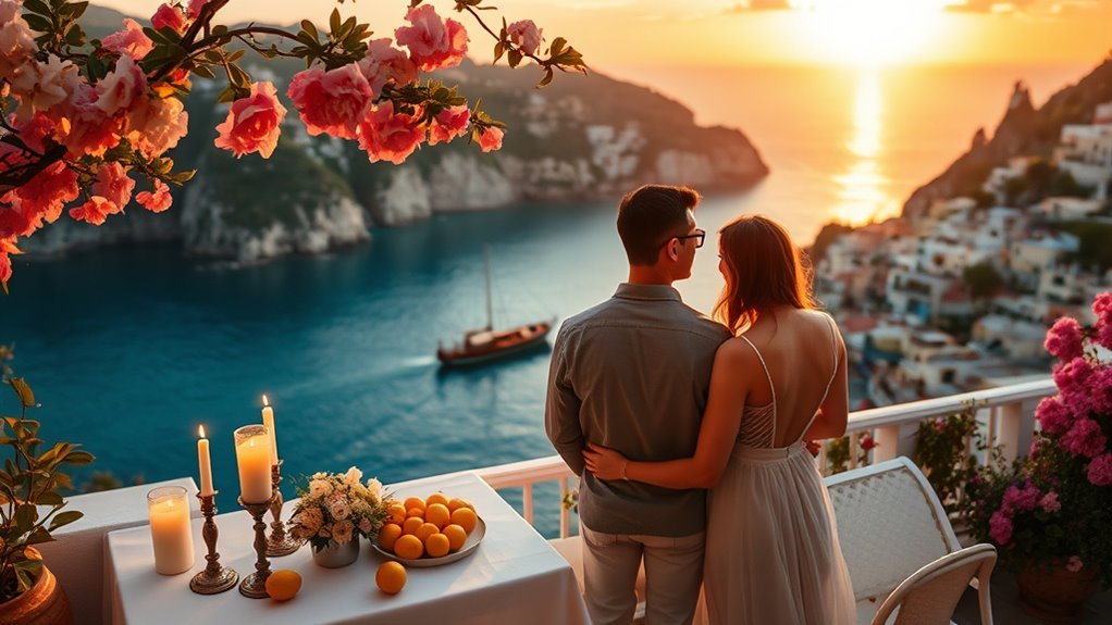couple enjoying a romantic culinary and cultural honeymoon in Italy