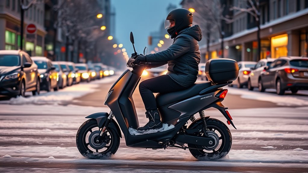 safe winter scooter riding