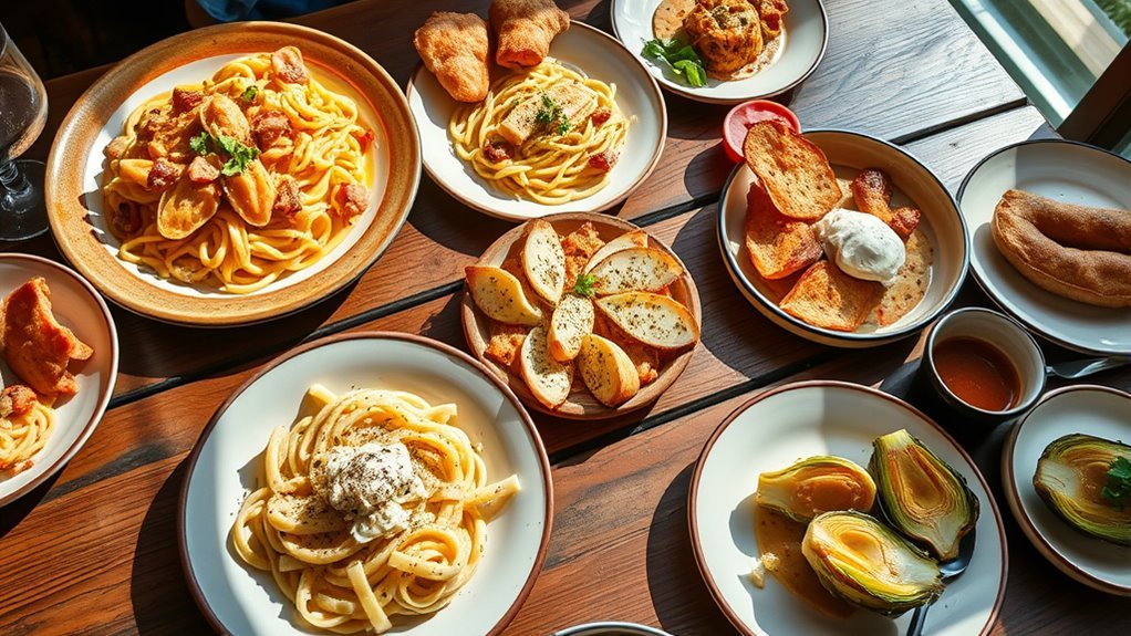 Simple Roman dishes made with seasonal ingredients for communal dining