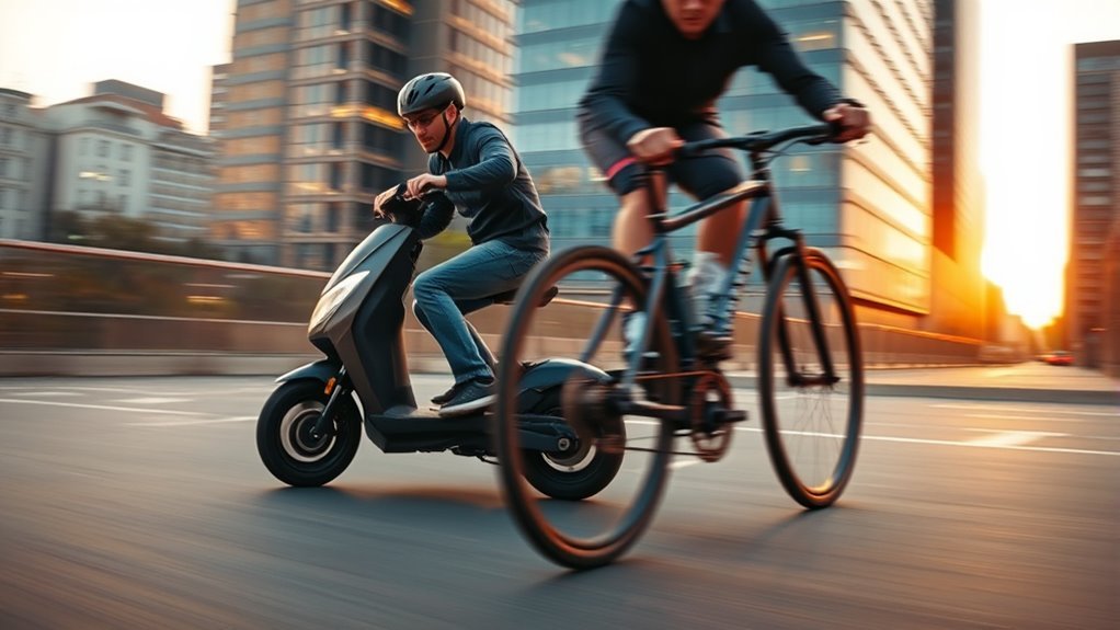 Electric Scooter vs Bicycle: Which Is Faster? electric scooter and bicycle speed comparison