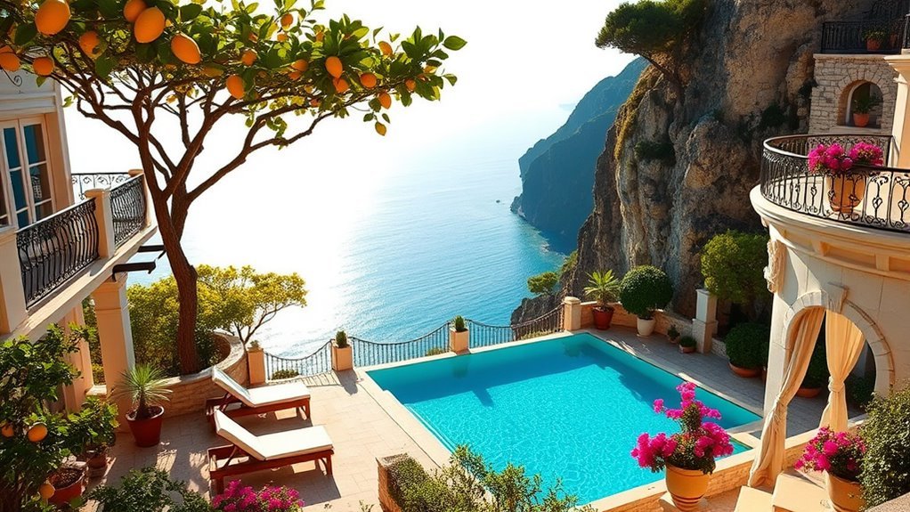Cliffside hotels and panoramic sea views in Ravello on the Amalfi Coast
