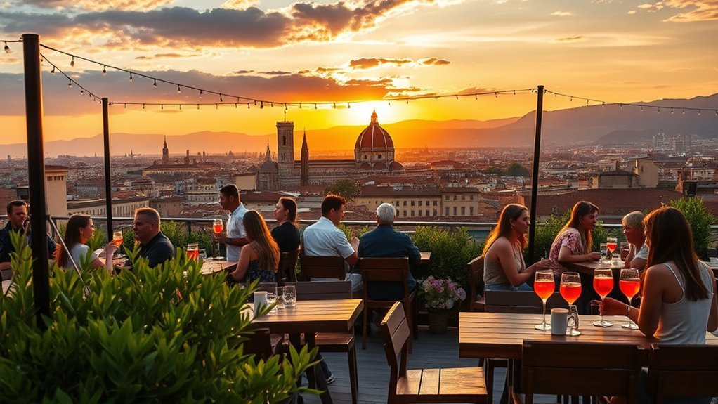 10 Best Rooftop Bars in Florence, Italy Florence rooftop bar terrace overlooking the historic city skyline