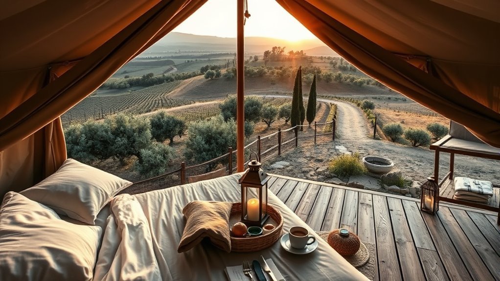 Family-friendly eco-conscious glamping tents in the Italian countryside
