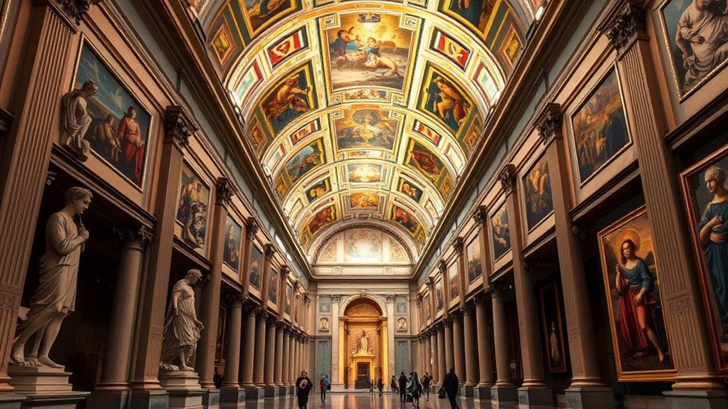 10 Best Indoor Activities in Rome for Rainy Days Visitors exploring galleries inside the Vatican Museums in Rome