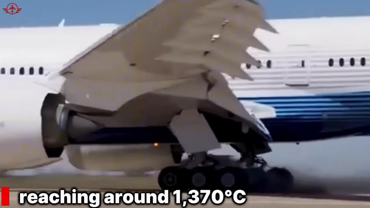 Boeing’s New 777-9 Brake Testing Just Changed Everything Boeing 777-9 landing gear producing smoke during maximum brake-energy testing