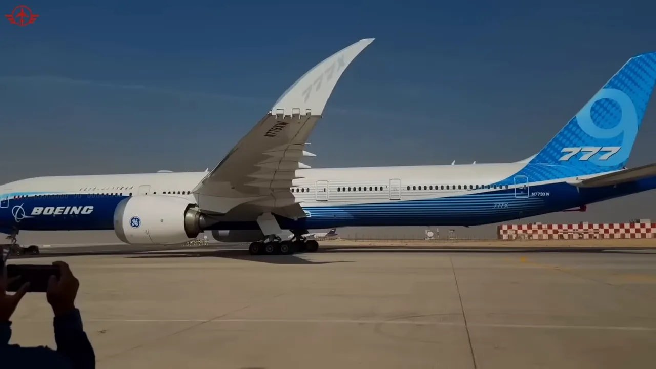 Boeing’s New 777-9 Brake Testing Just Changed Everything Boeing 777X parked with its folding wingtip raised