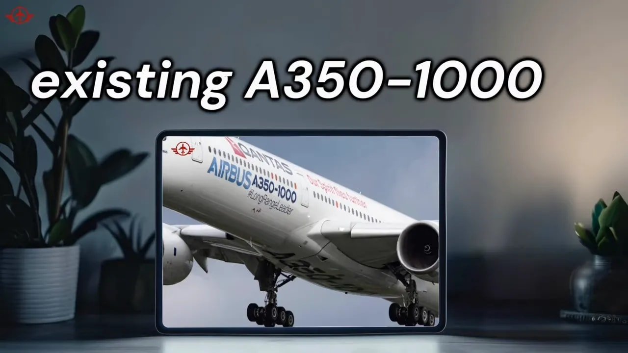 Airbus A350-1000 shown as the current reference aircraft for a possible larger A350