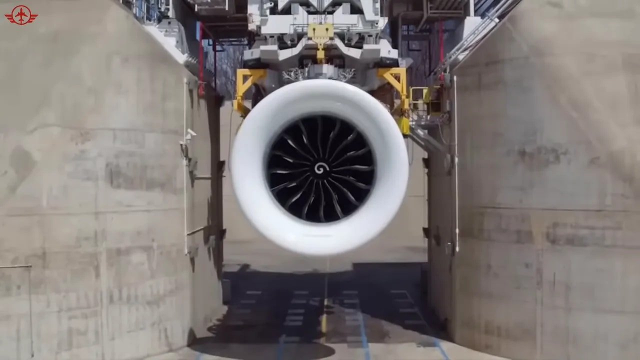 Boeing’s New 777-9 Brake Testing Just Changed Everything Large GE9X-class turbofan engine inside an engine test facility