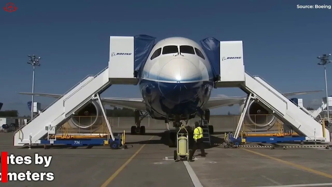 Boeing 787 aircraft showing the potential range extension from the higher takeoff weight